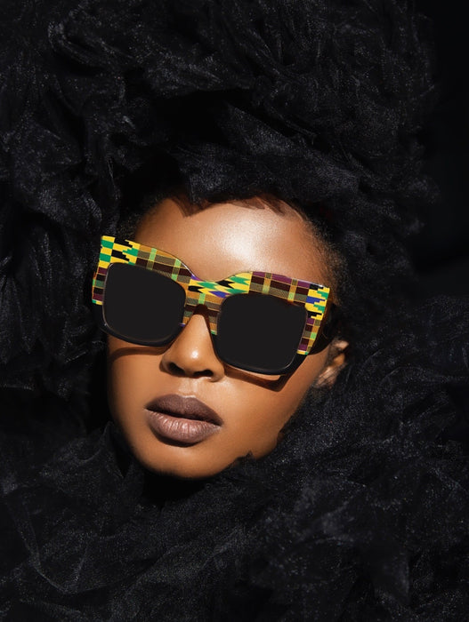 KB kente oversized cat eye sunglasses