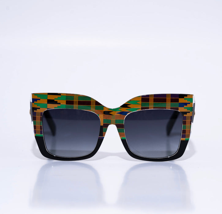 KB Kente Black Oversized Eyeglasses