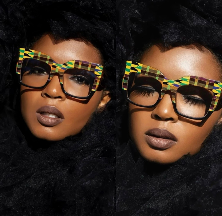 KB Kente Black Oversized Eyeglasses