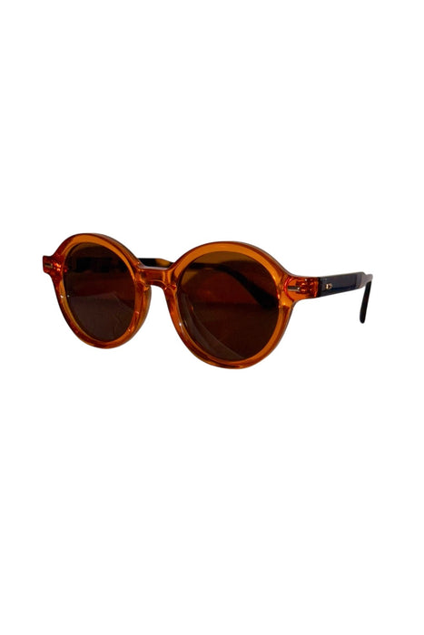 Topaz orange round sunglasses