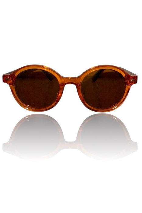 Topaz orange round sunglasses