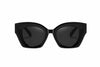 Black acetate cat eye sunglasses for wide nose bridge low nose bridge and high cheek bones