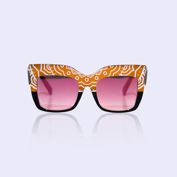 Amal pink gold cat eye reflectors