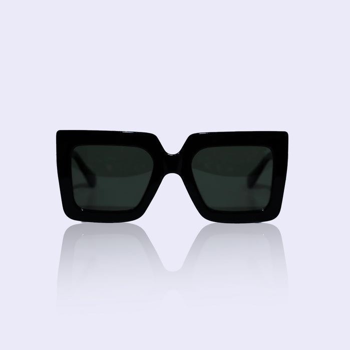 Onyx black oversized sunglasses